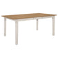 Kirby 71-inch Extension Leaf Dining Table Rustic Off White