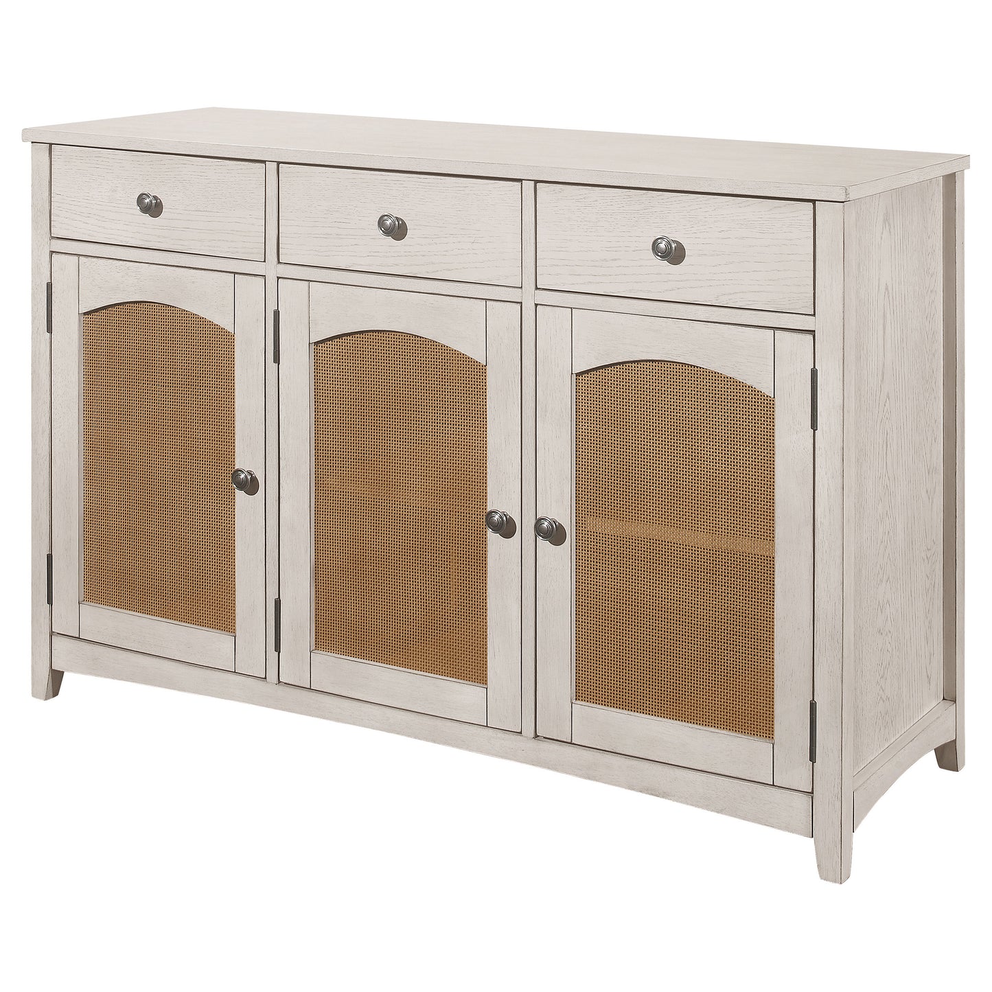 Kirby 3-drawer Sideboard Buffet Cabinet Rustic Off White