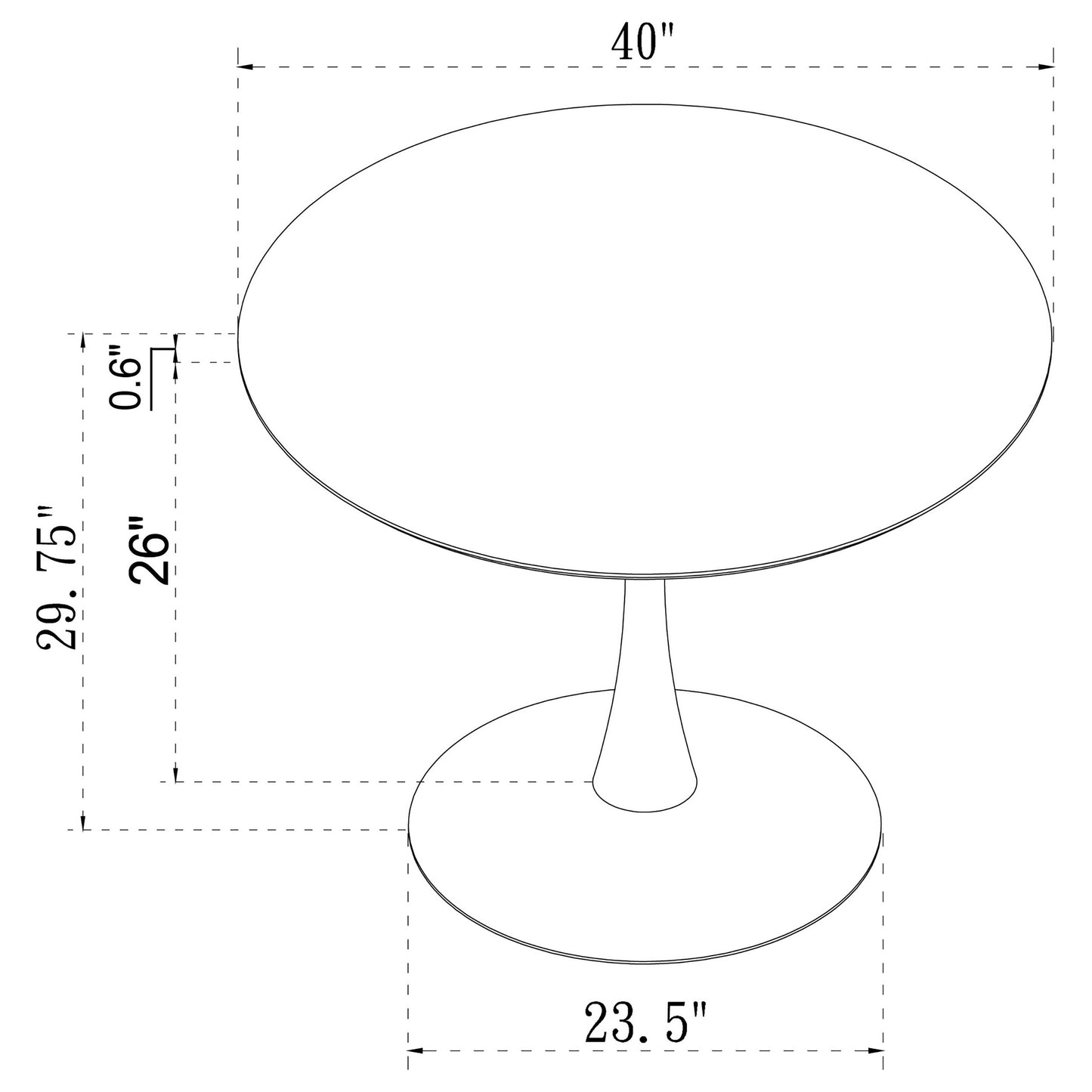 Arkell Round 40-inch Faux Marble Top Dining Table White