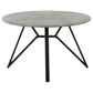 Neil Round 50-inch SmartTop Dining Table Gunmetal