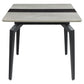 Mina Rectangular 65-inch Extension Dining Table Grey Ceramic