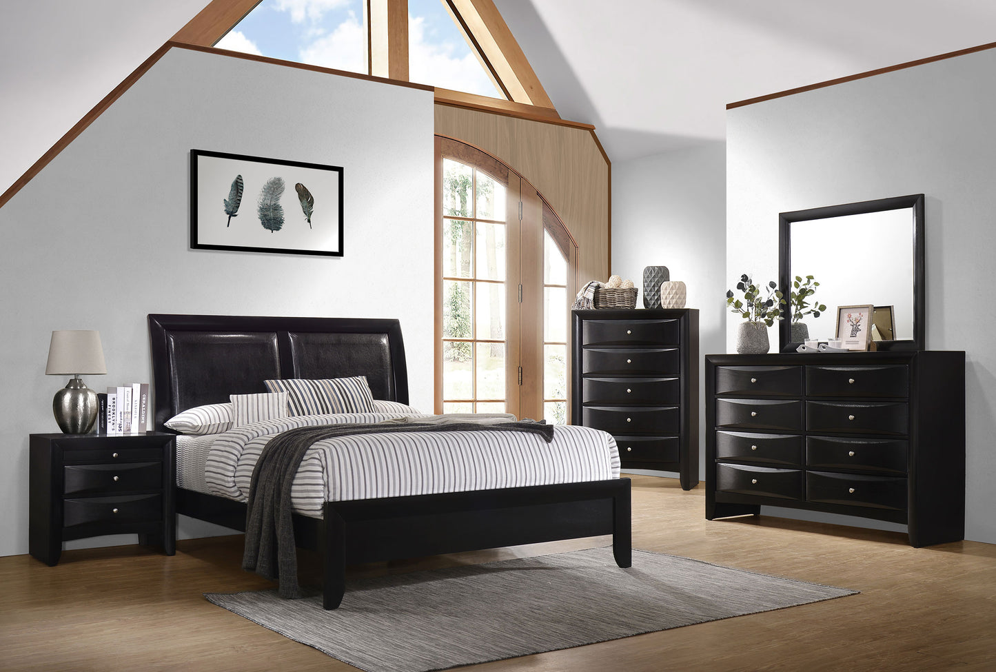 Briana 5-piece California King Bedroom Set Black