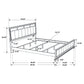 Barzini Wood California King Panel Bed Black