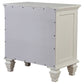 Sandy Beach 3-drawer Nightstand Cream White