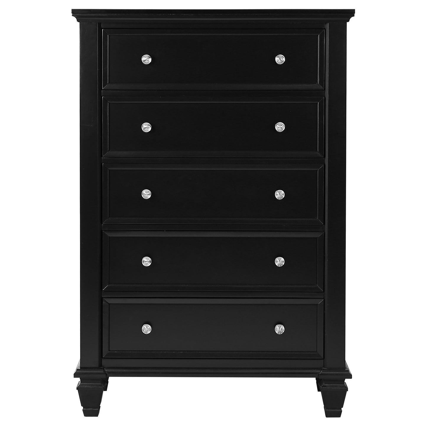 Sandy Beach 5-drawer Bedroom Chest Black