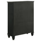 Sandy Beach 8-drawer Door Chest Black