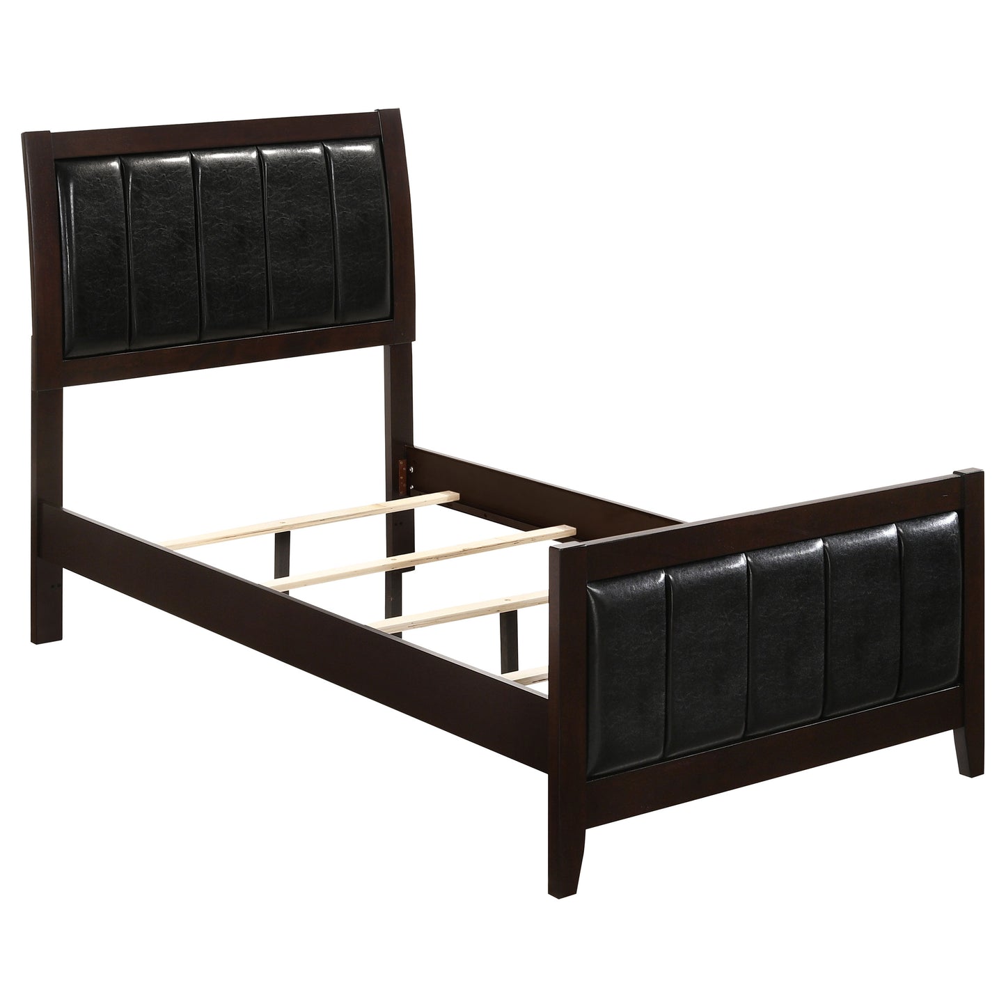 Carlton Wood Twin Panel Bed Cappuccino