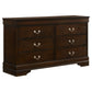 Louis Philippe 4-piece Full Bedroom Set Cappuccino