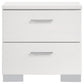 Felicity 2-drawer Nightstand White High Gloss