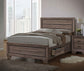 Kauffman Wood Eastern King Storage Panel Bed Washed Taupe