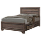 Kauffman Wood California King Storage Panel Bed Washed Taupe