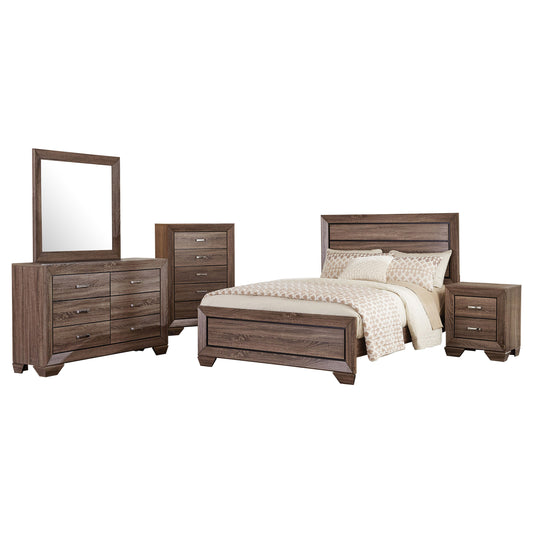 Kauffman 5-piece Queen Bedroom Set Washed Taupe