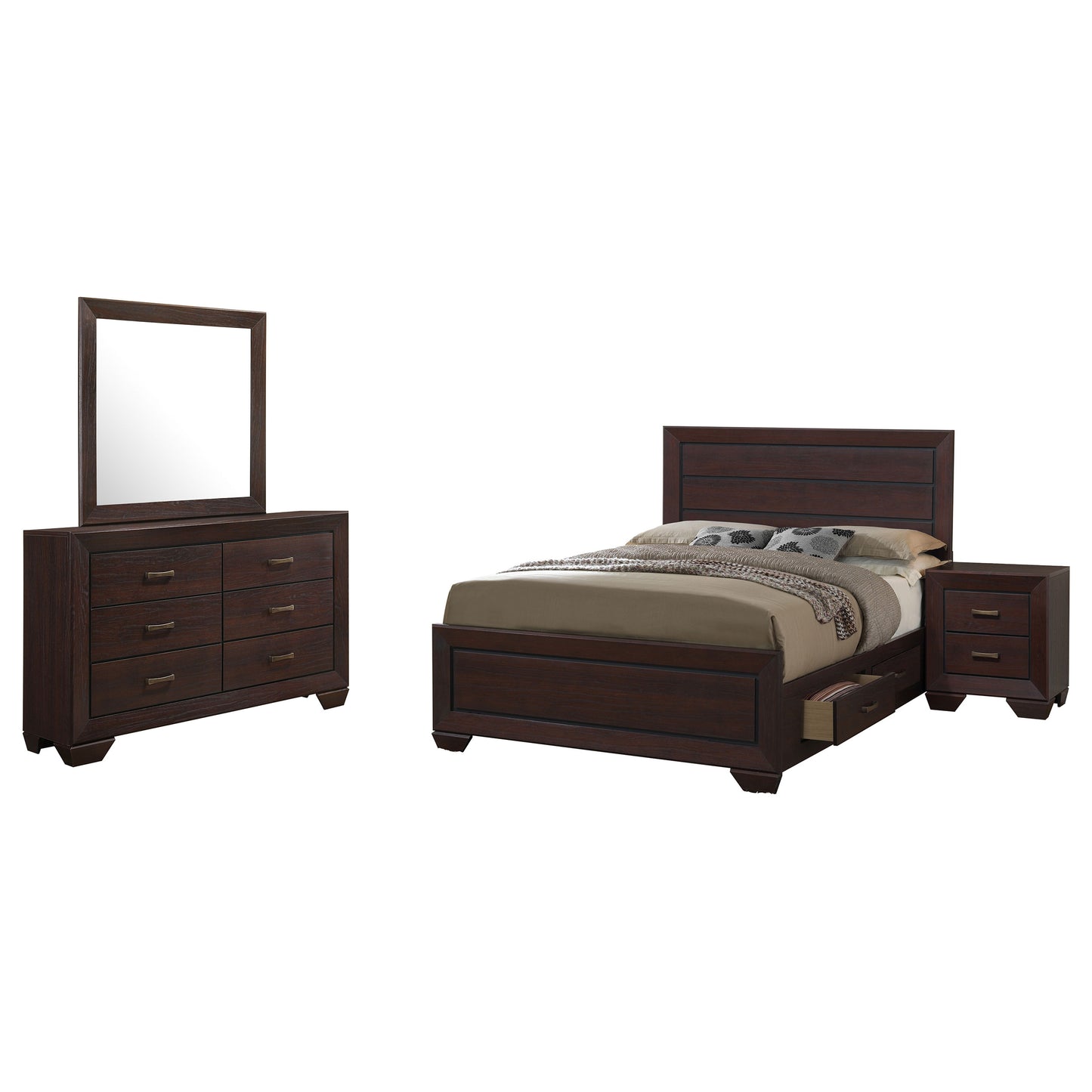 Kauffman 4-piece Queen Bedroom Set Dark Cocoa