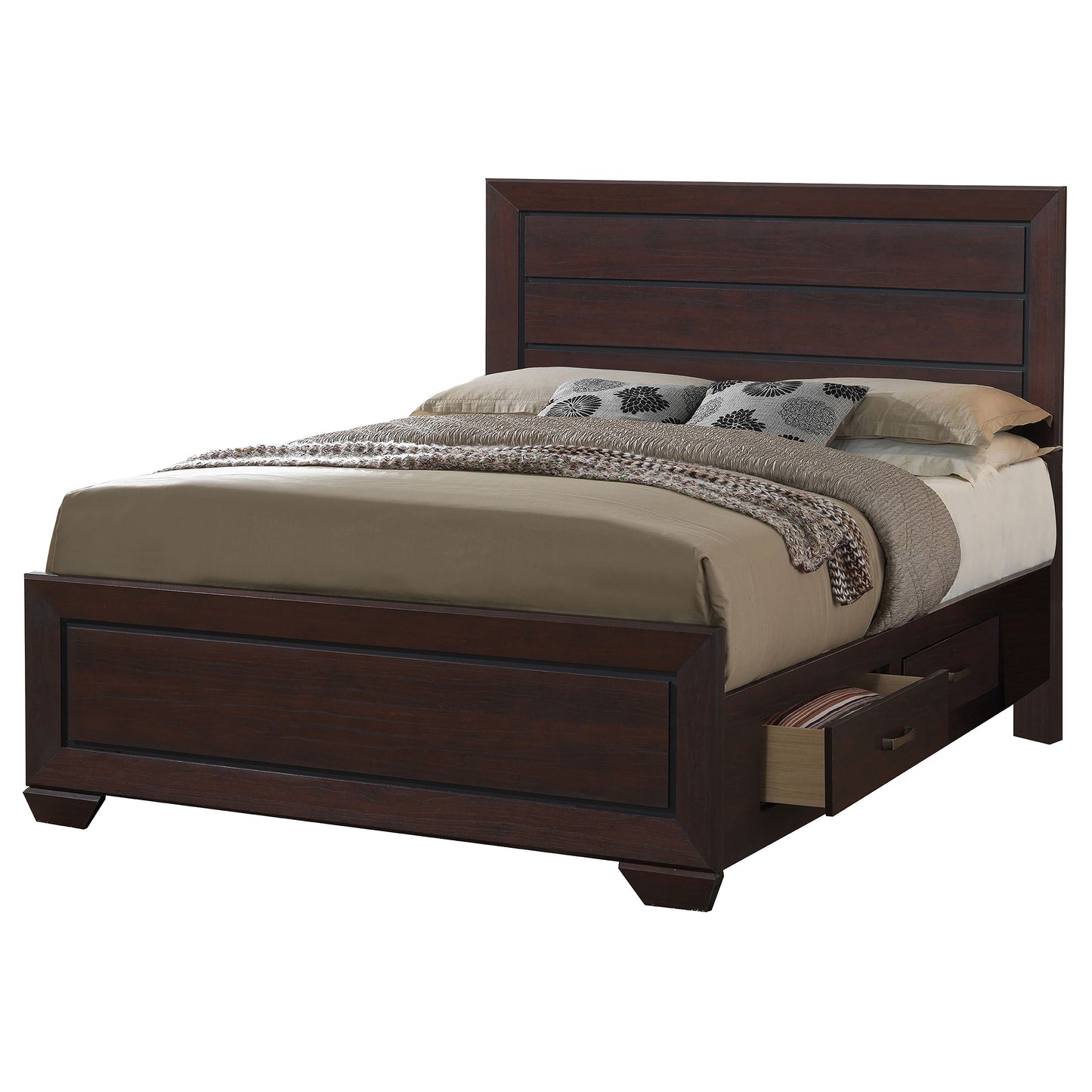 Kauffman 4-piece Queen Bedroom Set Dark Cocoa