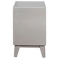 Leighton 2-drawer Nightstand Metallic Mercury