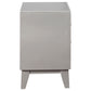 Leighton 2-drawer Nightstand Metallic Mercury