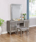 Leighton Vanity Table Set with Stool Metallic Mercury