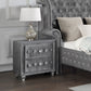 Deanna Upholstered 2-drawer Nightstand Grey