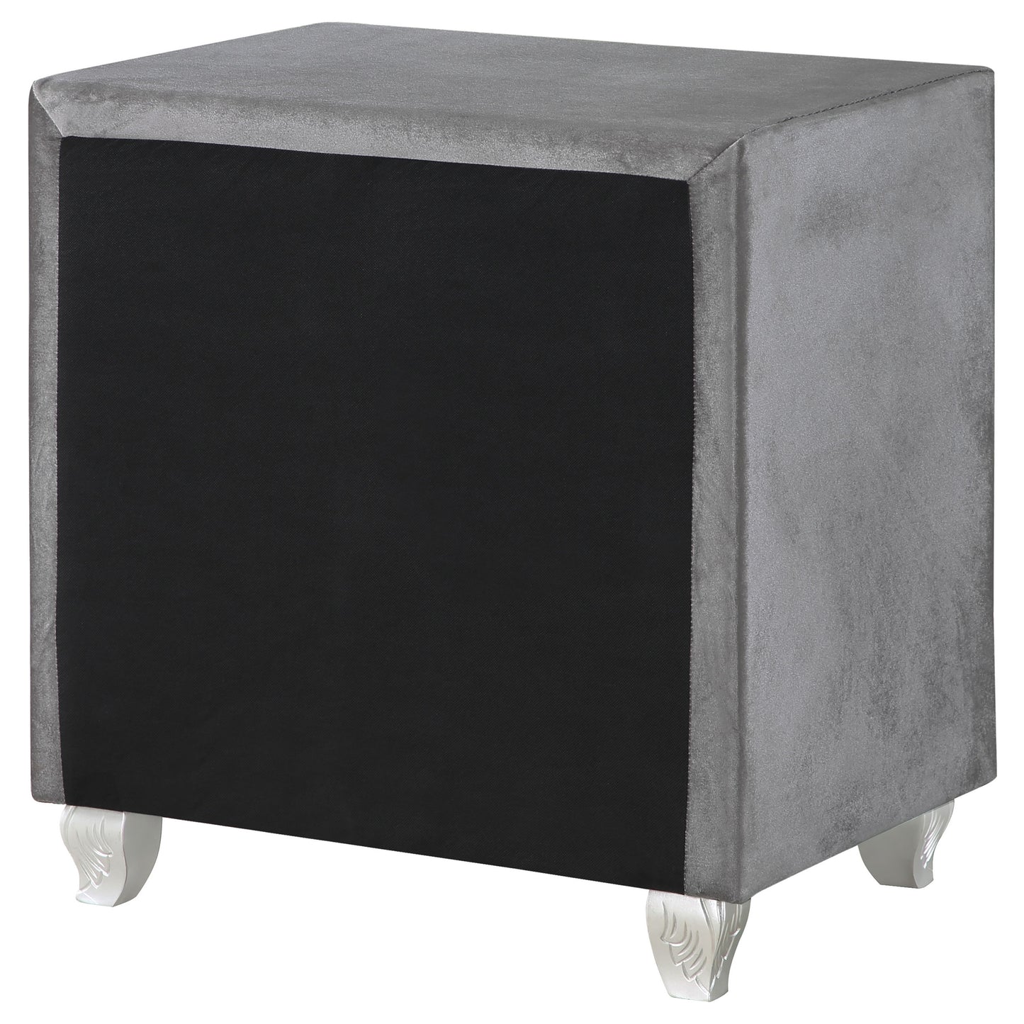 Deanna Upholstered 2-drawer Nightstand Grey