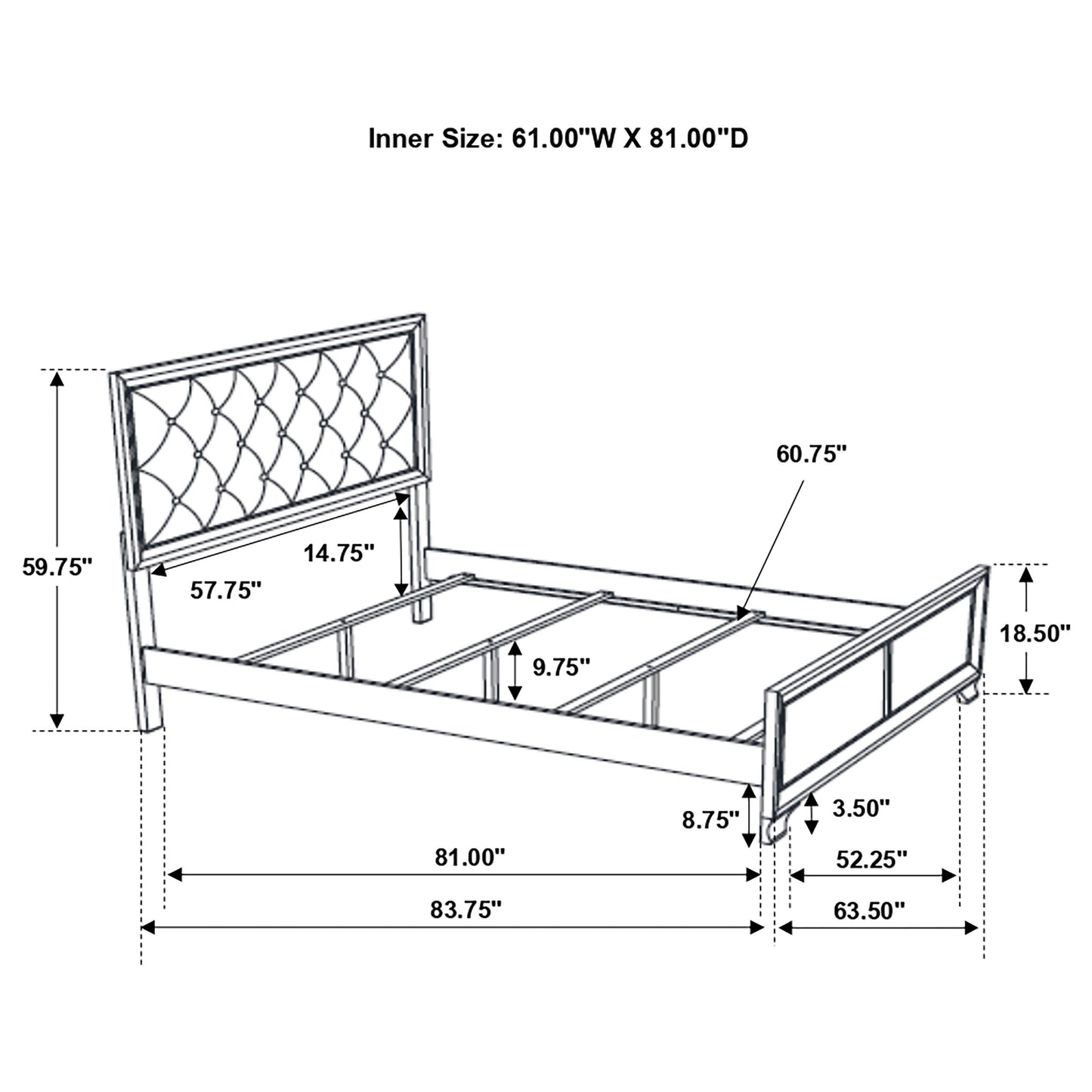 Beaumont 5-piece Queen Bedroom Set Champagne