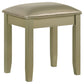 Beaumont Square Upholstered Vanity Stool Champagne