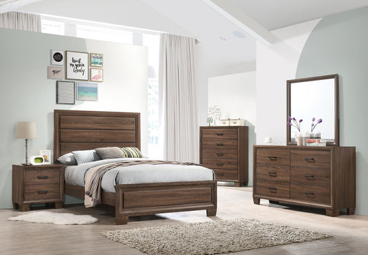 Brandon 4-piece Full Bedroom Set Warm Brown