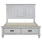 Franco Wood Eastern King Storage Panel Bed Distressed White