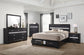 Miranda 51-inch Wood California King Storage Panel Bed Black