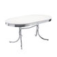 Retro 5-piece Oval Dining Table Set White and Black