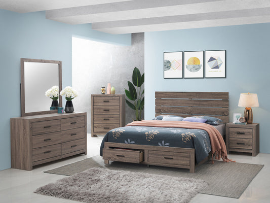 Brantford 4-piece Eastern King Bedroom Set Barrel Oak