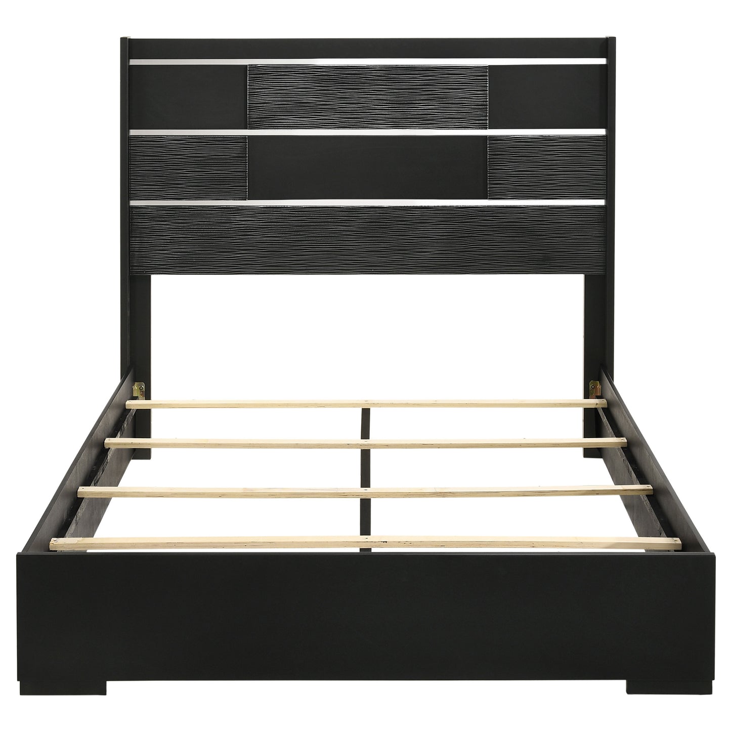 Blacktoft Wood Queen Panel Bed Black