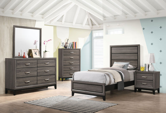 Watson 4-piece Twin Bedroom Set Grey Oak