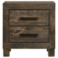 Woodmont 2-drawer Nightstand Rustic Golden Brown