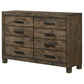 Woodmont 8-drawer Dresser Rustic Golden Brown