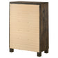 Woodmont 5-drawer Bedroom Chest Rustic Golden Brown