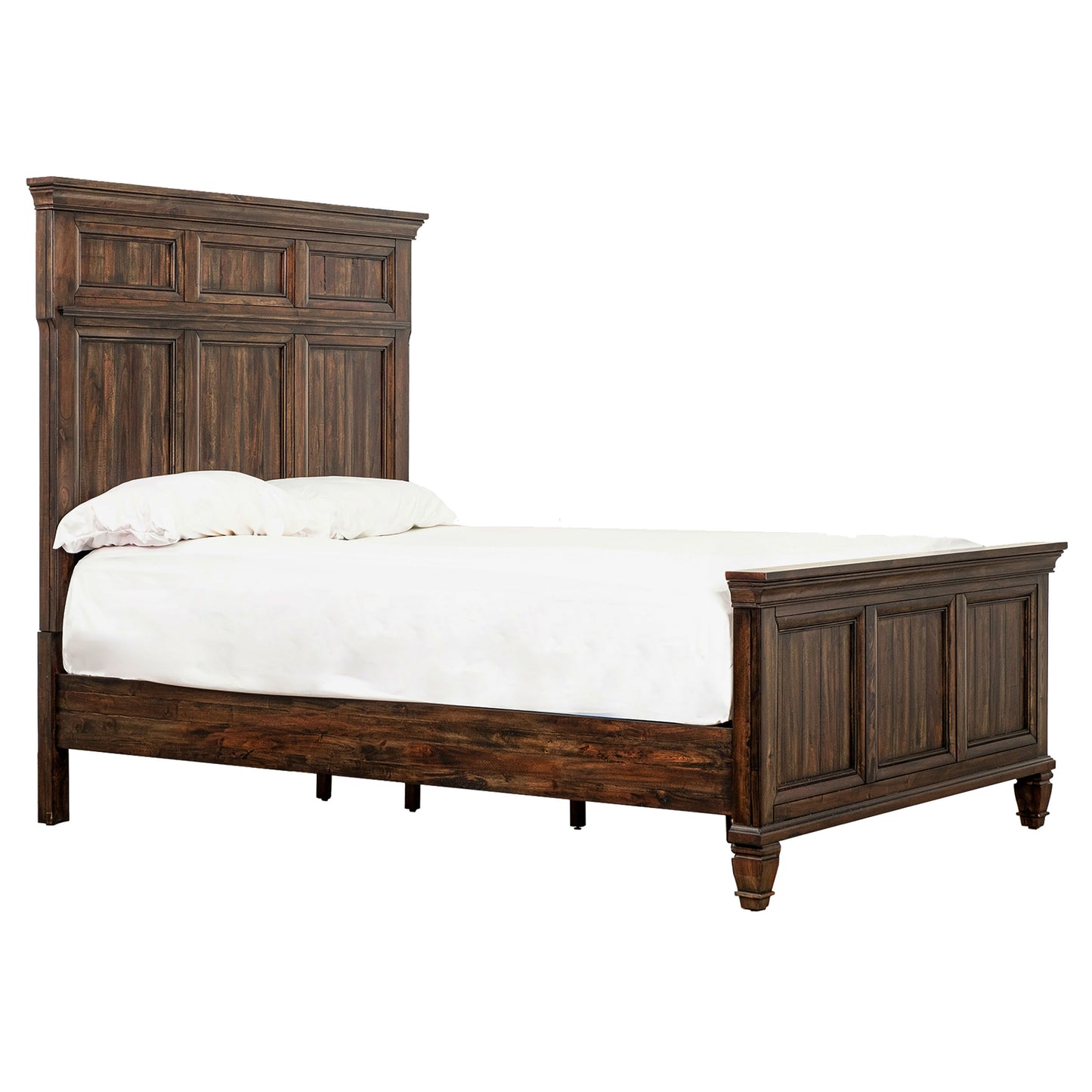 Avenue Wood Eastern King Panel Bed Weathered Burnished Brown