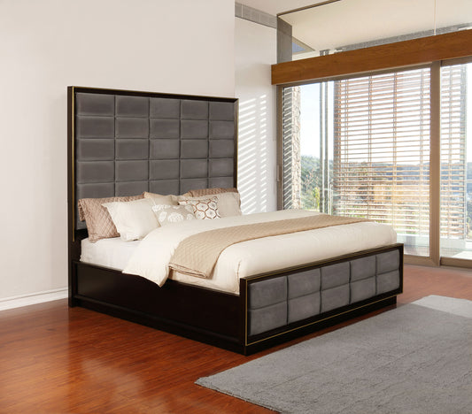 Durango 77-inch California King Panel Bed Smoked Peppercorn