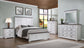 Hillcrest Wood Queen Panel Bed Distressed White