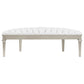 Evangeline Curved Fabric Upholstered Bench Silver Oak