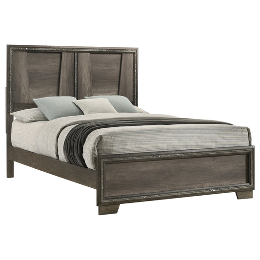 Janine Wood Eastern King Panel Bed Grey