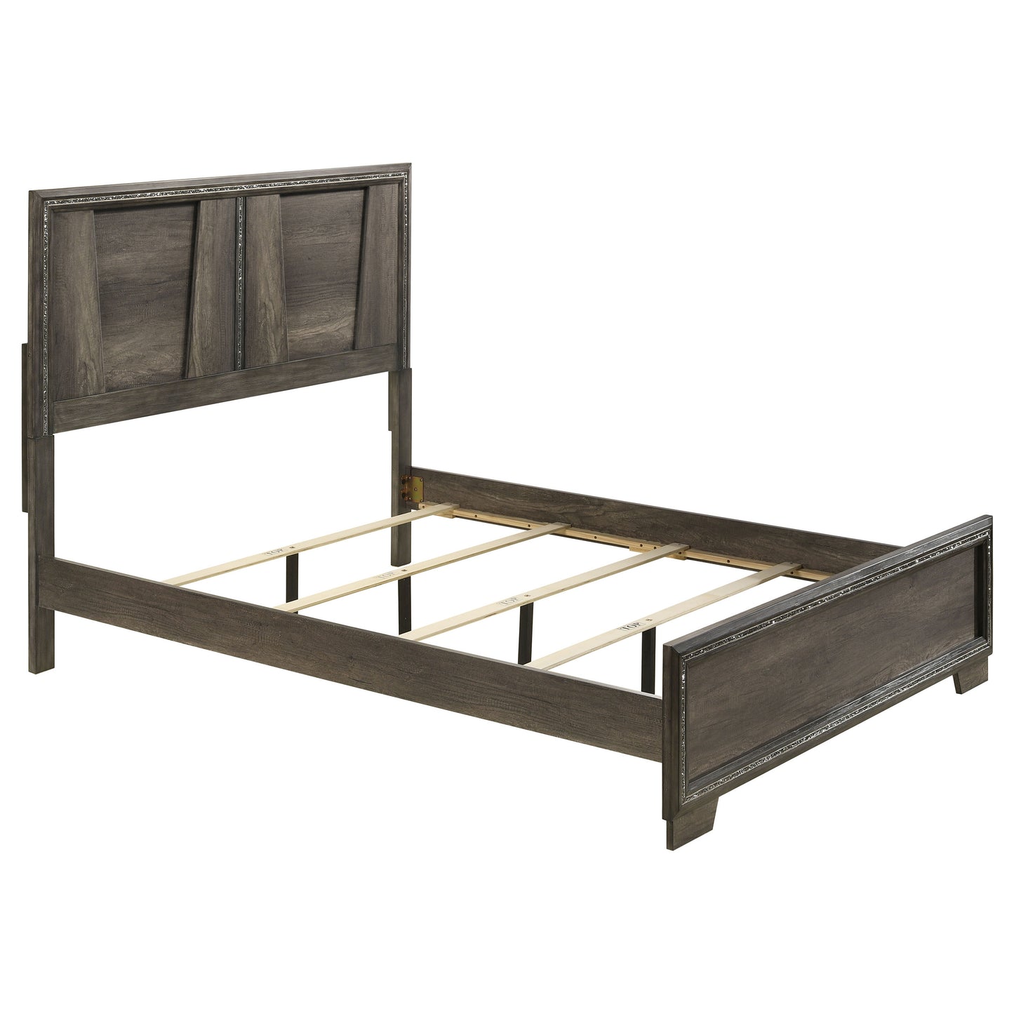 Janine Wood Queen Panel Bed Grey