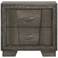 Janine 2-drawer Nightstand Grey