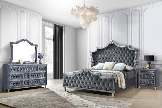 Antonella 4-piece California King Bedroom Set Grey