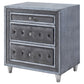 Antonella Upholstered 3-drawer Nightstand Grey