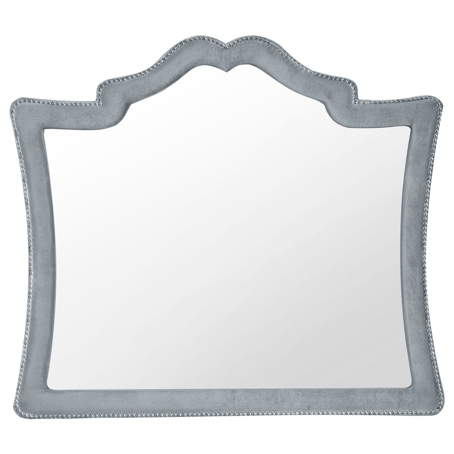 Antonella Upholstered Dresser Mirror Grey