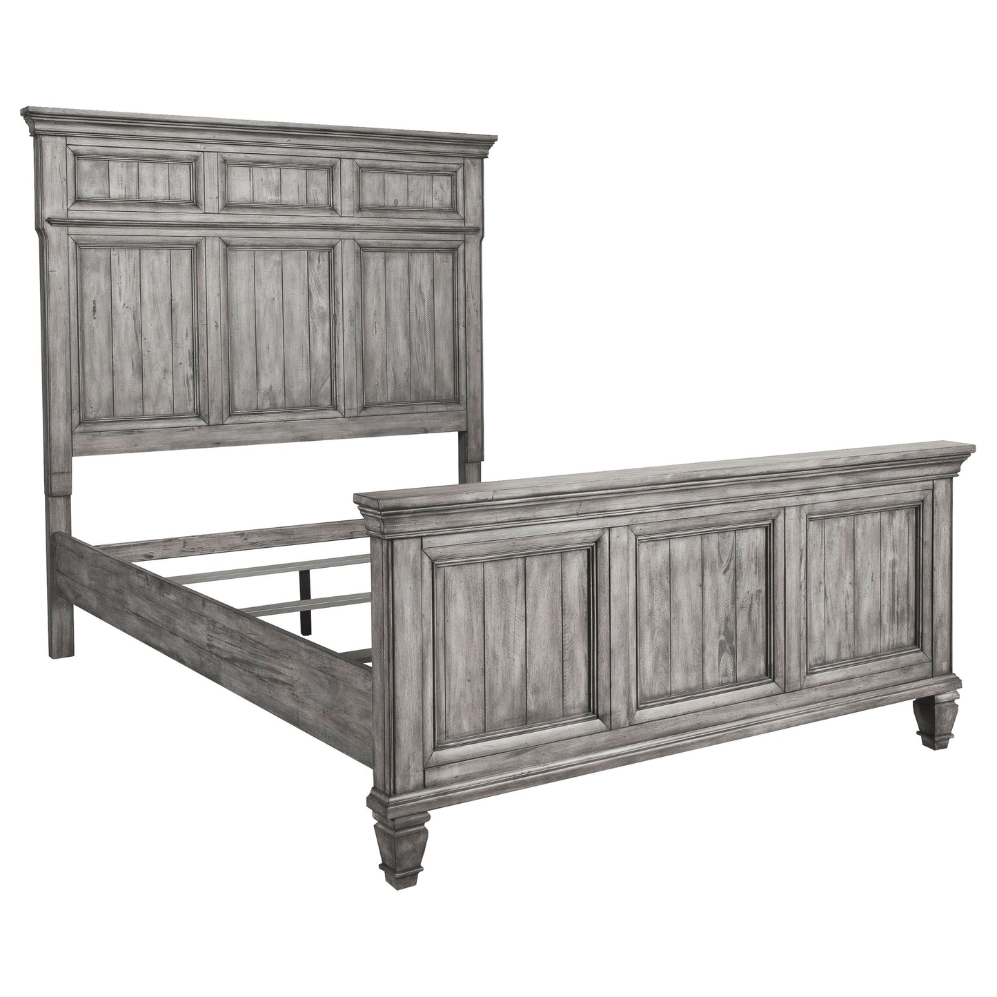 Avenue Wood Eastern King Panel Bed Weathered Grey