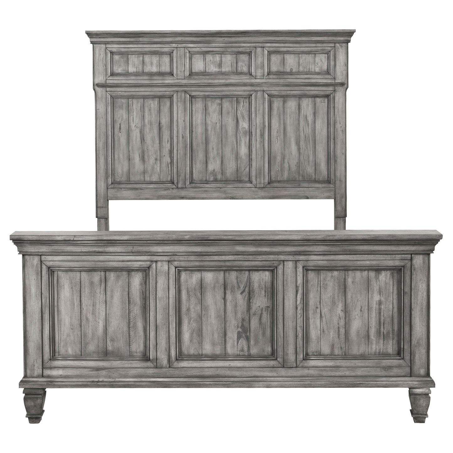 Avenue Wood Eastern King Panel Bed Weathered Grey