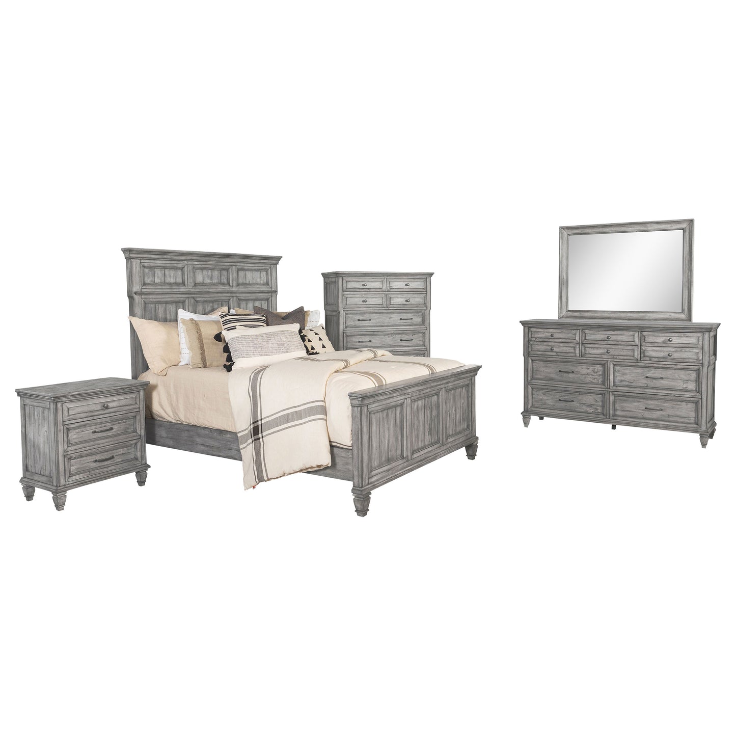 Avenue 5-piece Eastern King Bedroom Set Weathered Grey