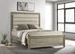 Giselle Wood California King Panel Bed Rustic Beige