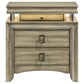 Giselle 3-drawer Nightstand Rustic Beige